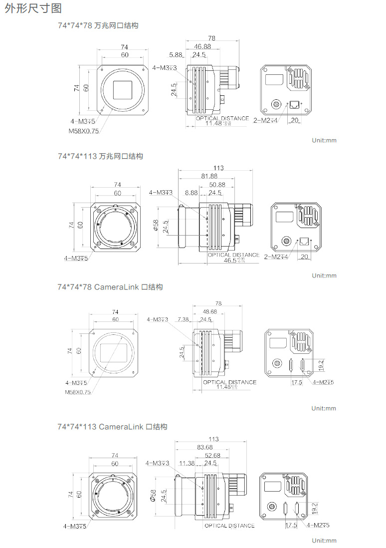 CH系列萬兆網/CameraLink工業面陣相機