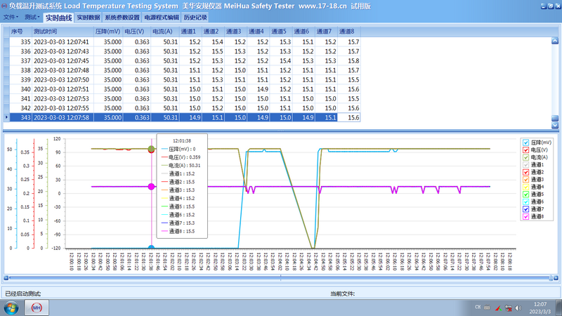 電腦式電壓降溫升測試儀
